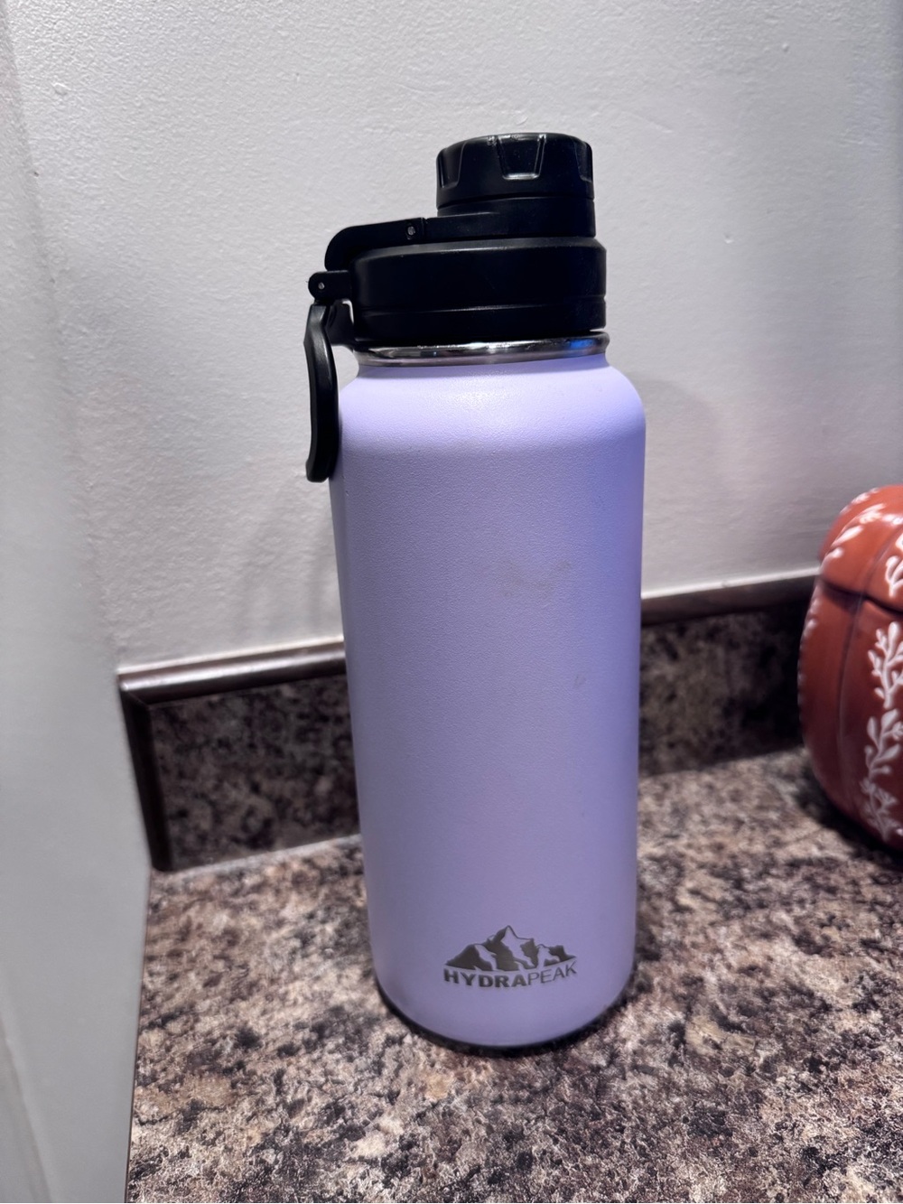 Hydrapeak Lavender Insulated Water Bottle with Flip Lid